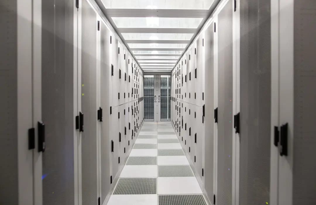 Server racks at the Netherlands data center