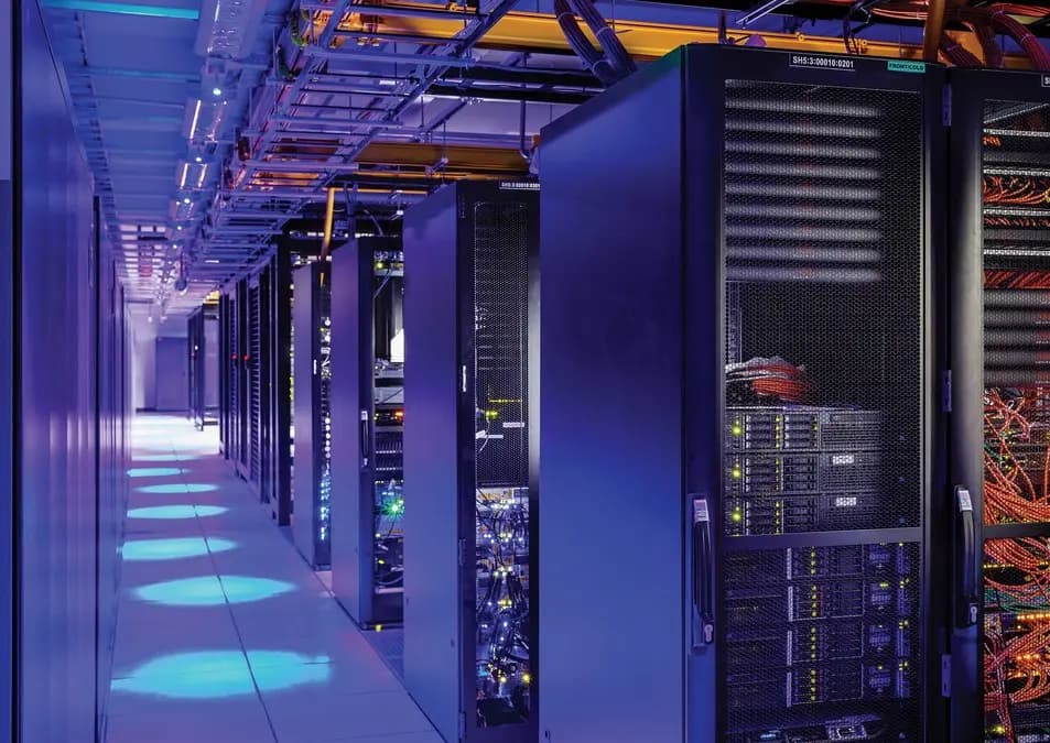 Server racks at the Switzerland data center